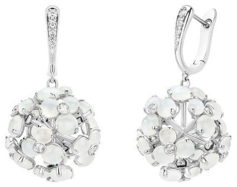 Серьги Utopia JKO4BM09 вес 12.63 г золото, бриллиант купить,NaN
