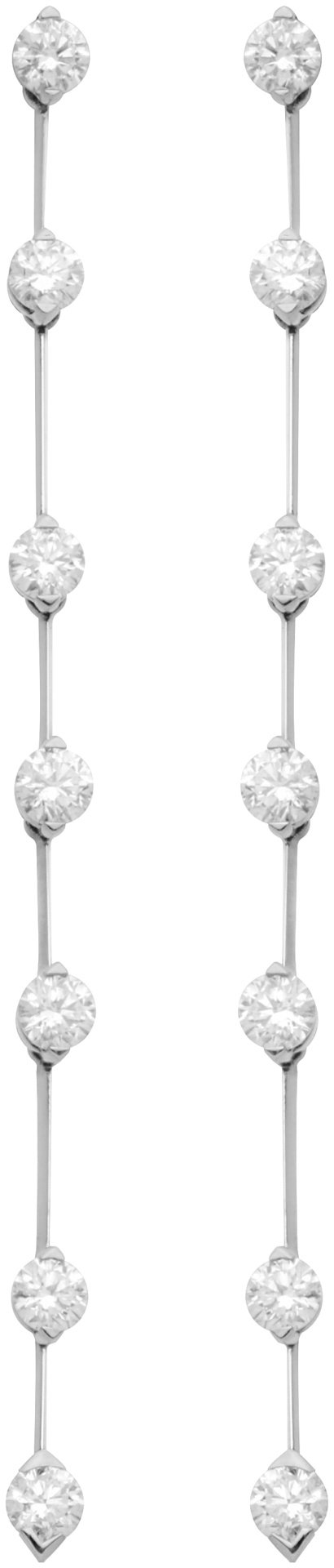 Серьги-цепочки Casato ORX-1049BT-W вес 3.97 г золото, бриллиант купить,NaN