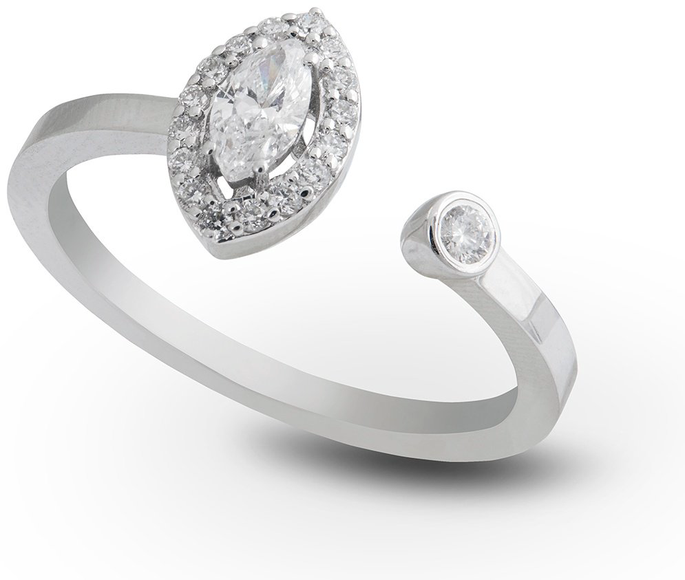 Кольцо RF Jewels ANERI1219BWXX.W размер регулируемый вес 2.9 г золото, бриллиант купить,NaN
