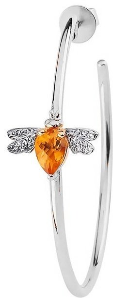 Моносерьга Bee Goddess PTK3CMHTARICTGKP вес 3.1 г золото, бриллиант, цитрин купить,NaN