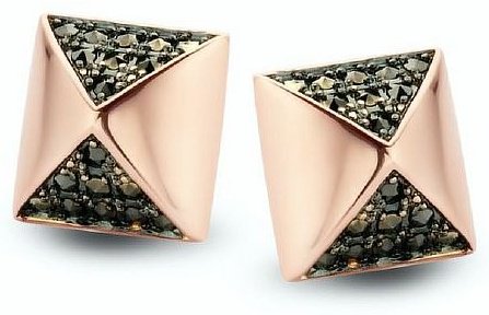Пусеты Tirisi TM7060M(2P) вес 1.61 г серебро, золото, марказит