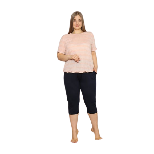 Пижама NicoLetta черно-розовая 3XL купить,24000