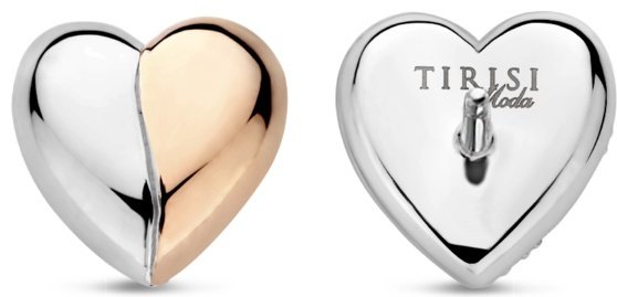 Пусеты Tirisi TM7089(2P) вес 0.66 г серебро, золото, без вставок