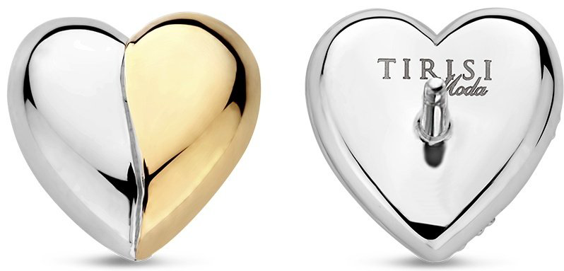 Пусеты Tirisi TM7089(2T) вес 0.66 г серебро, золото, без вставок купить,NaN