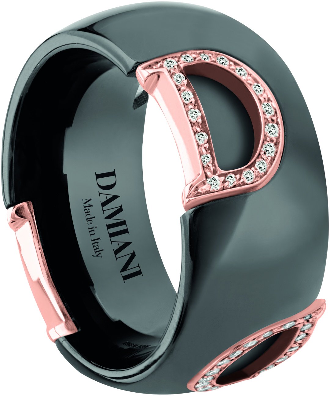 Кольцо Damiani 20100288 размер 18.8 вес 2.5 г золото, бриллиант, керамика