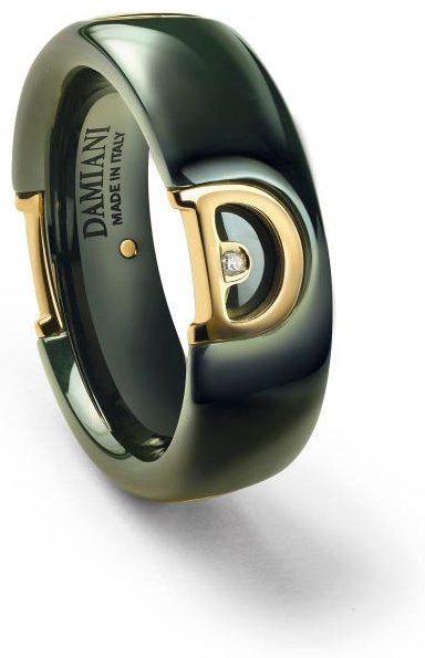 Кольцо Damiani 20100294 размер 18 вес 1.7 г золото, бриллиант, керамика купить,NaN
