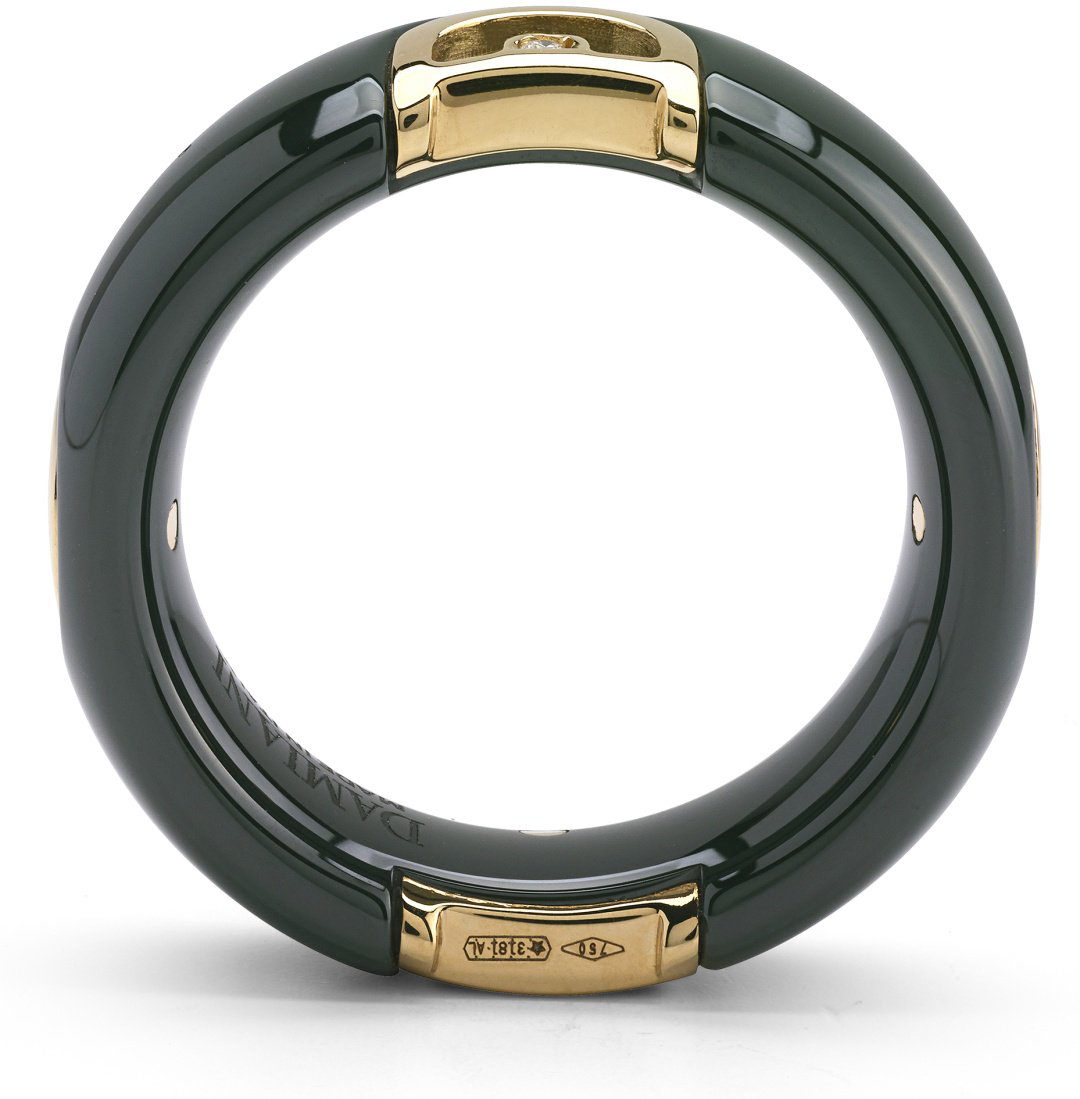 Кольцо Damiani 20094984 размер 18.8 вес 1.7 г золото, бриллиант, керамика купить,NaN