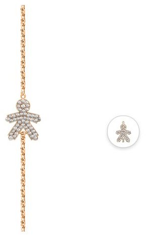 Браслет Geoma Jewelry 1958 G длина 17 см, вес 2.56 г золото, плетение якорное