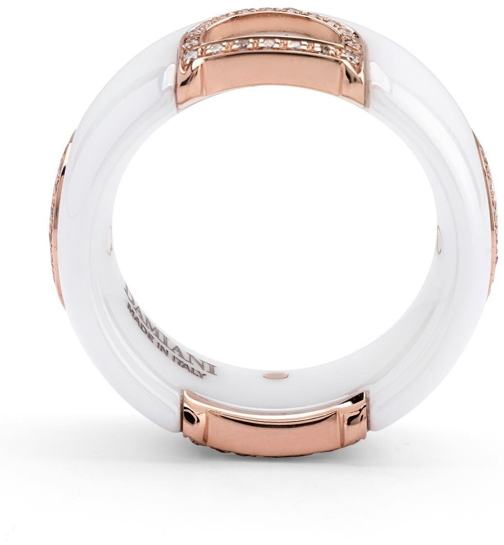 Кольцо Damiani 20082205 размер 15 вес 2.05 г золото, керамика, бриллиант купить,NaN