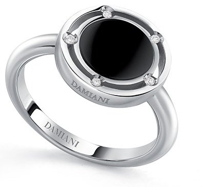 Кольцо Crivelli D.Side Promo Price 12167 размер 17 вес 4.75 г золото, бриллиант, оникс купить,NaN