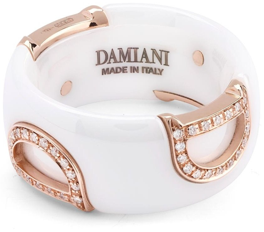 Кольцо Damiani 20082204 размер 16.8 вес 2.5 г золото, бриллиант, керамика купить,NaN