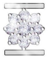 Подвеска RF Jewels ERI1-FLOWER вес 0.19 г золото, бриллиант