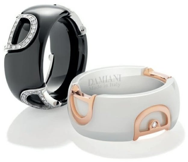 Кольцо Damiani 14440 размер 17 вес 2.4 г золото, бриллиант, керамика купить,NaN