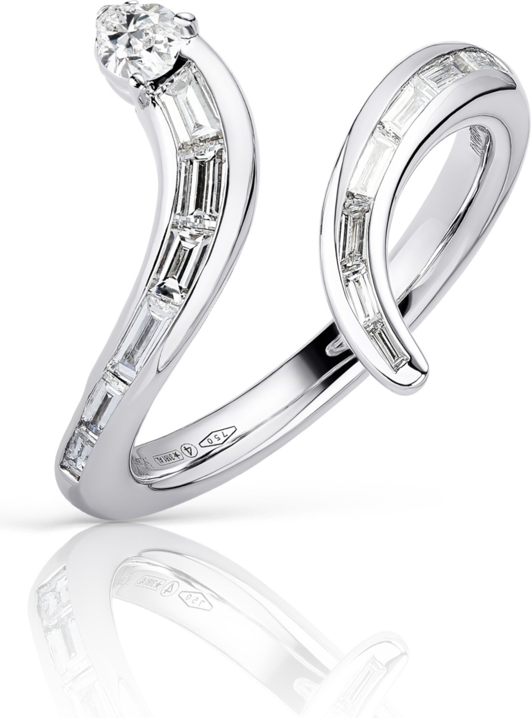 Кольцо Damiani 81082645 размер 17 вес 5.5 г золото, бриллиант