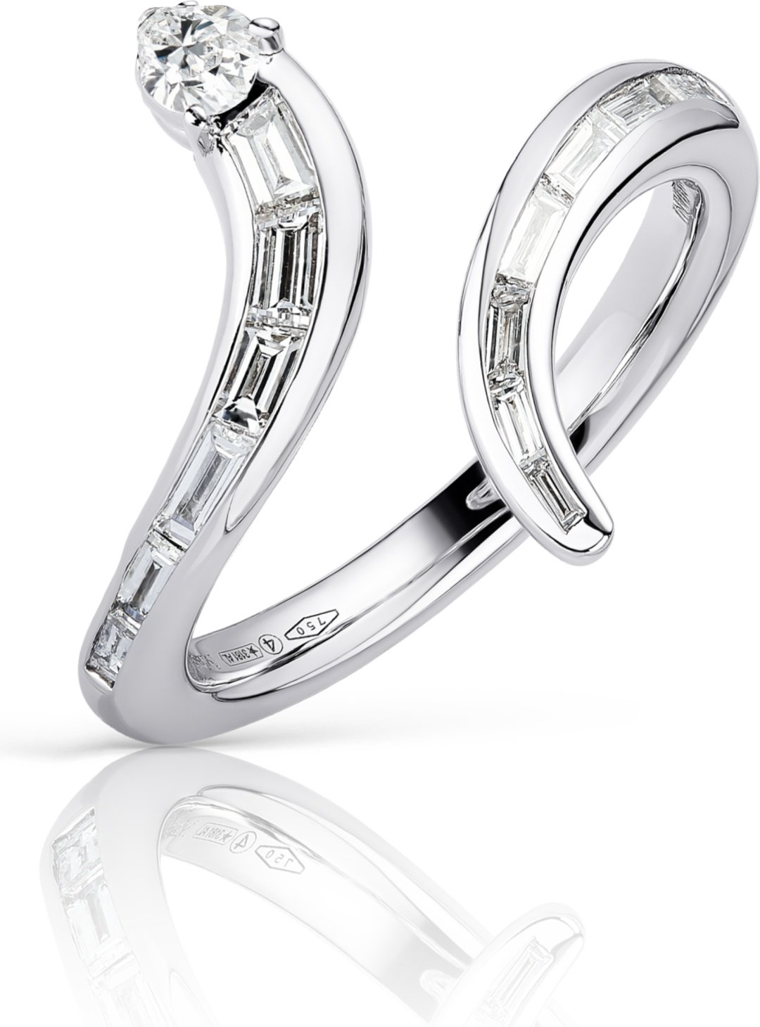 Кольцо Damiani 81082645 размер 17 вес 5.5 г золото, бриллиант купить,3480000