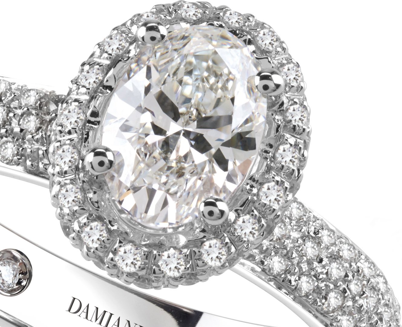 Кольцо Damiani 81100463 размер 16.8 вес 4.8 г золото, бриллиант купить,NaN
