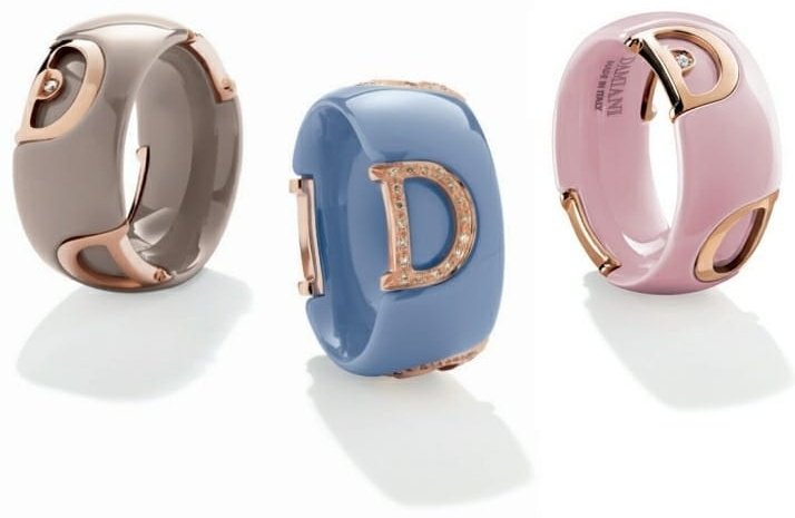 Кольцо Damiani 20082233 размер 17.5 вес 2.5 г золото, керамика, бриллиант