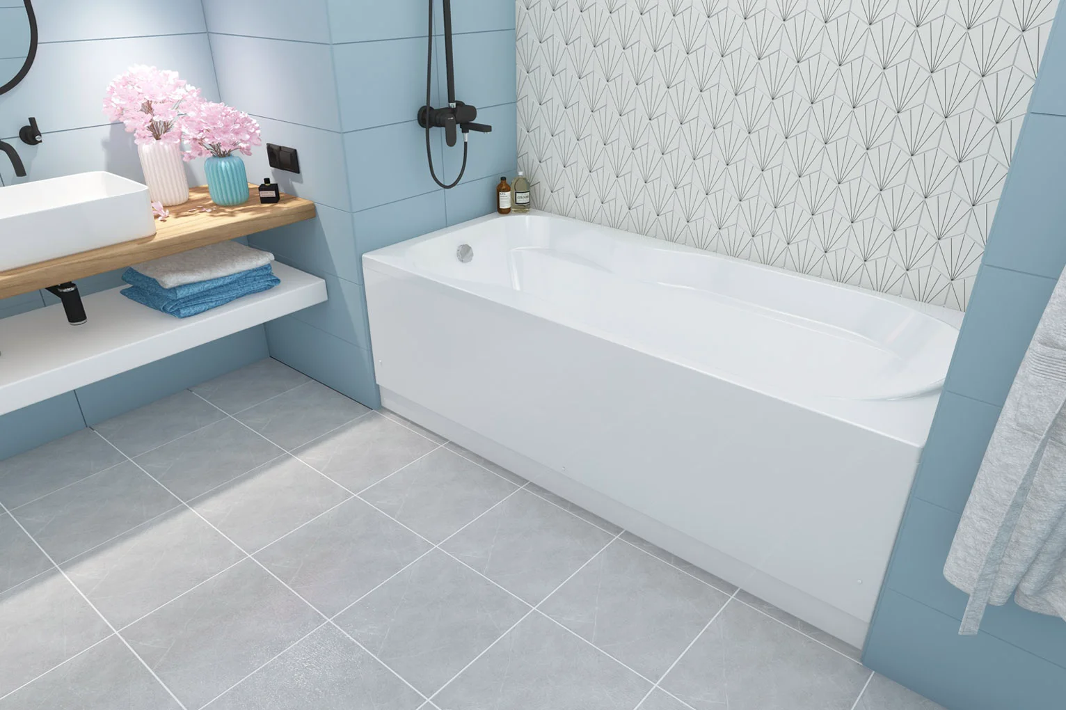 Экран для ванны МетаКам Comfort Maxi 1800 180х55.5см белый