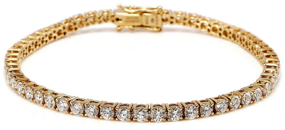 Браслет Damiani 81085543 длина 16 см, вес 8.42 г золото, плетение теннис