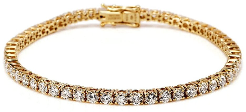 Браслет Damiani 81085543 длина 16 см, вес 8.42 г золото, плетение теннис купить,5300000