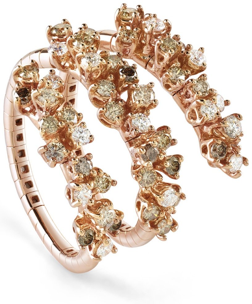 Кольцо Damiani 20078482 размер регулируемый вес 7.7 г золото, бриллиант купить,3342000