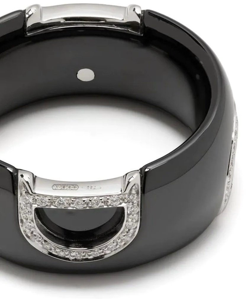 Кольцо Damiani 20082216 размер 18 вес 2.5 г золото, керамика, бриллиант купить,NaN