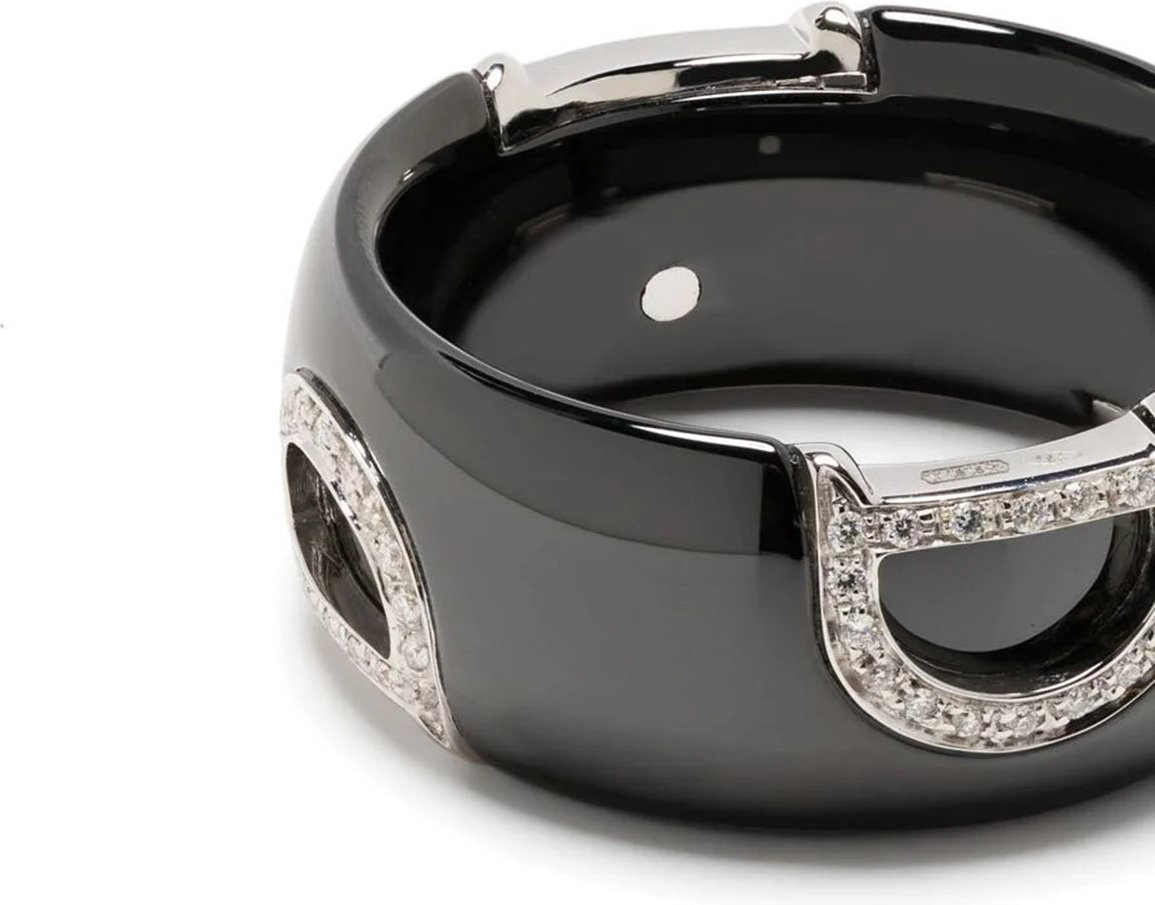 Кольцо Damiani 20082216 размер 18 вес 2.5 г золото, керамика, бриллиант купить,NaN