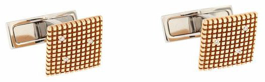 Запонки Damiani 20062818 вес 4.1 золото, сплав с рутениевым покрытием, бриллиант купить,NaN
