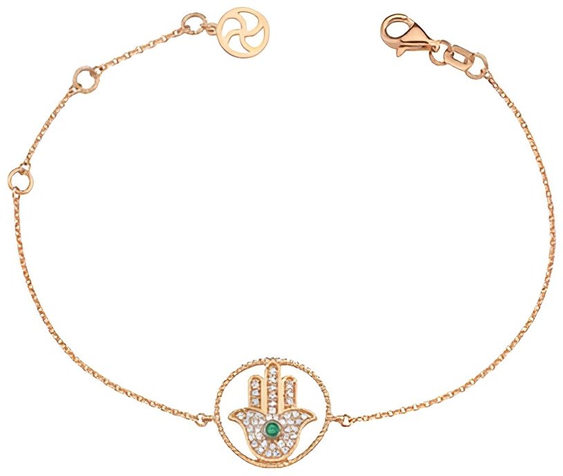 Браслет Bee Goddess FTMCIXSPTTZGBL длина 18 см, вес 2.35 г золото, плетение якорное