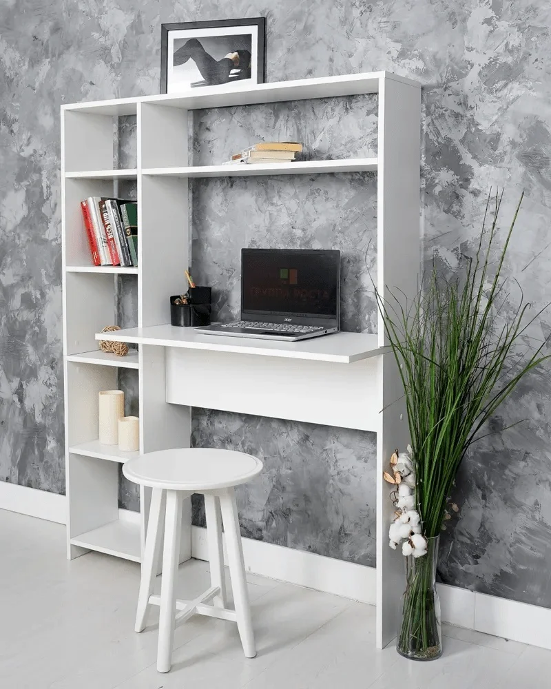 Стол письменный Beren 114x40x140см белый купить,NaN
