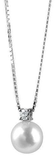 Колье Damiani 20012312 длина 45 см вес 3.4 г золото, бриллиант, жемчуг купить,NaN