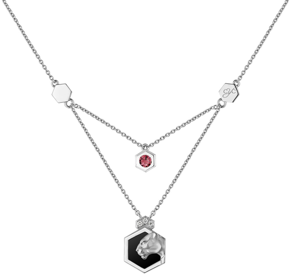 Колье Carrera y Carrera 0018.2 длина 45 см вес 7 г золото, бриллиант, оникс купить,NaN