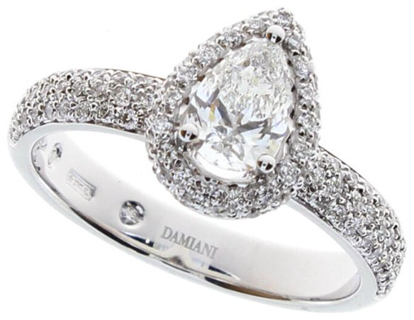 Кольцо Damiani 81089445 размер 16.8 вес 5 г золото, бриллиант купить,NaN