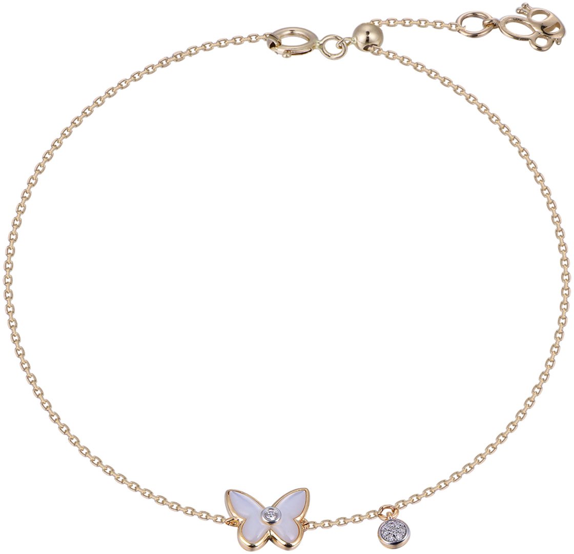 Браслет Constella BB73097LSH4YP длина 13 см, вес 0.69 г золото, плетение якорное купить,NaN
