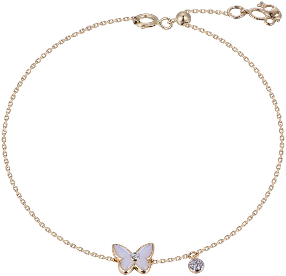 Браслет Constella BB73097LSH4YP длина 13 см, вес 0.69 г золото, плетение якорное купить,NaN