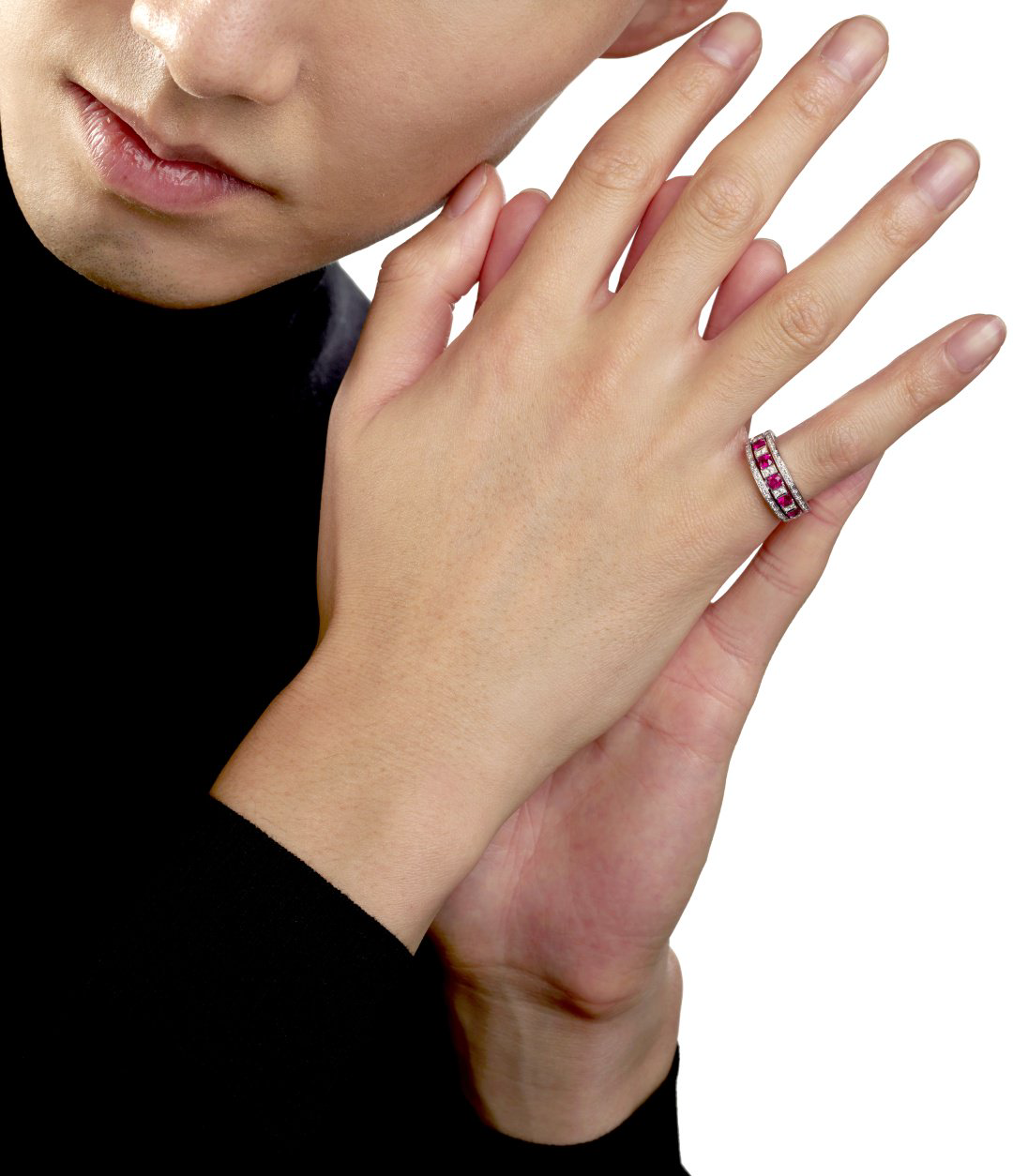 Кольцо Damiani 20058706 размер 18 вес 4.5 г золото, бриллиант, рубин купить,NaN