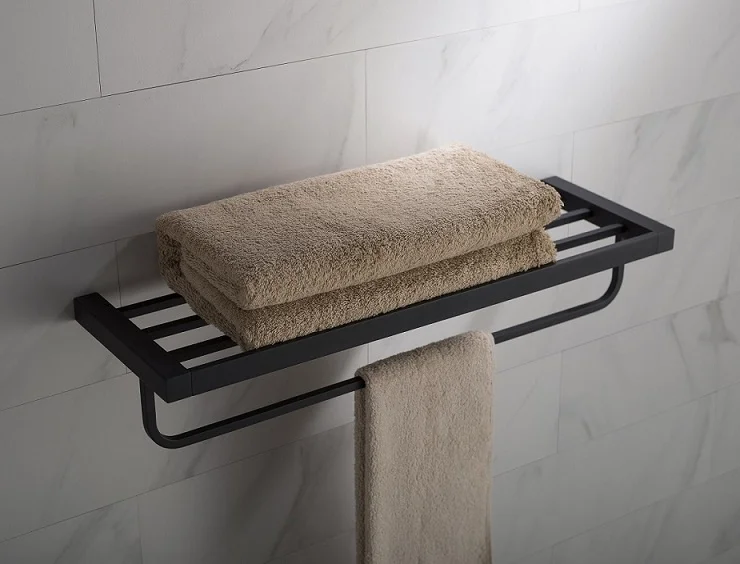 Полочка для полотенец Timo Selene Black 14058/03 62.5х11.6х20см черный купить,NaN
