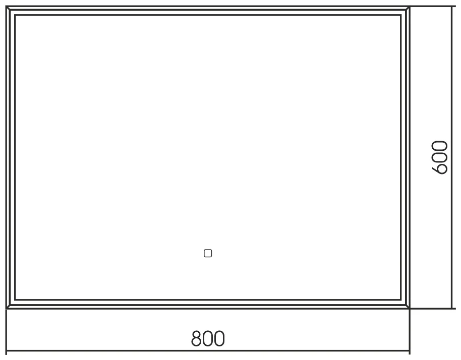 Зеркало Abber See AG6108SL-0.8 80х60см серый купить,209100