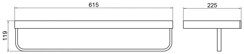 Полка для полотенец Timo Petruma 15258/03 61.5х11.9х22.5см черный купить,NaN