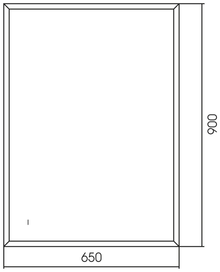 Зеркало Abber See AG6110SC-0.65 65х90см черный