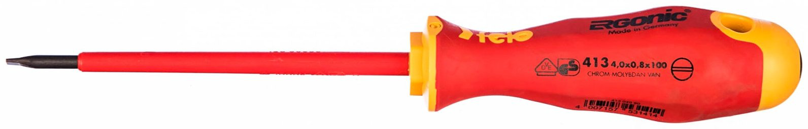 Диэлектрическая Felo Ergonic плоская шлицевая 4.0x0.8x100 41304090 купить,NaN