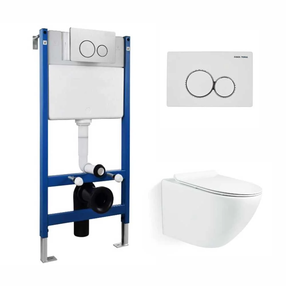 Инсталляция в комплекте с унитазом Флора Aqua Toria арт.18546 + арт.16510 + арт.18548 белый