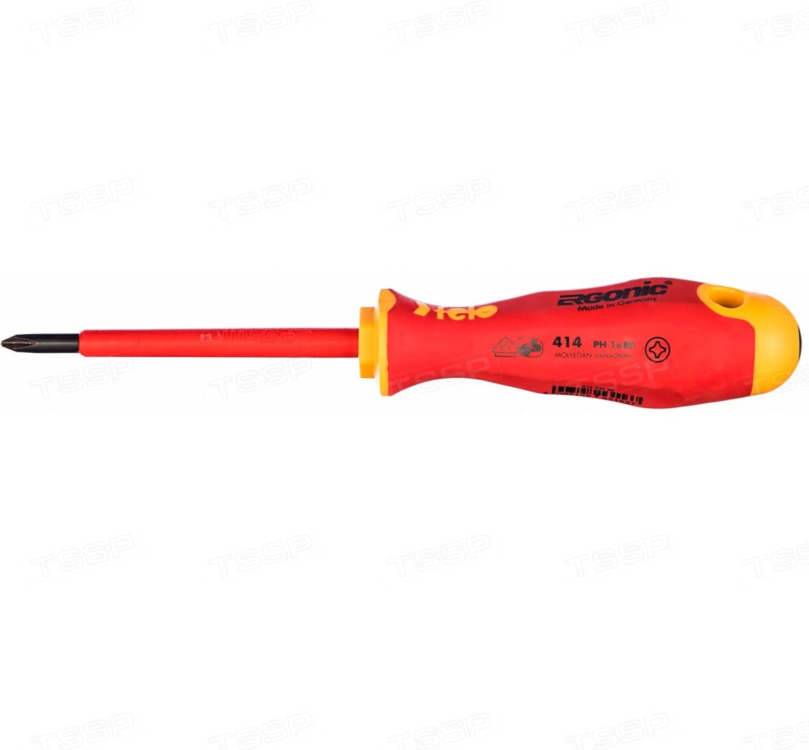 Felo отвертка диэлектрическая Ergonic 41420390 PH2х100 мм, 1 шт.