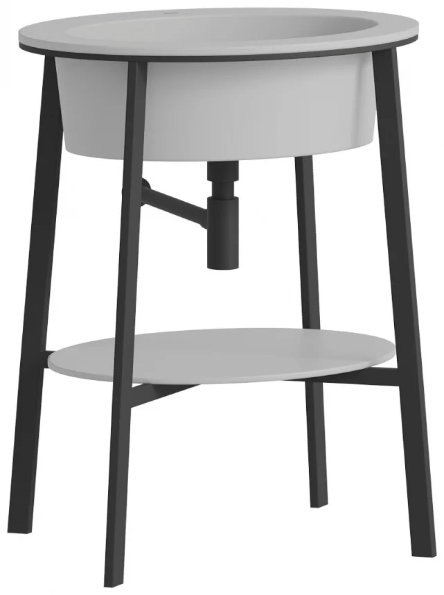 Консоль с раковиной Abber Bequem AC2131MW 70x83x50см белый матовый купить,NaN