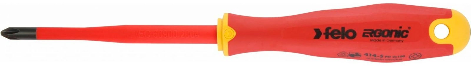 Felo отвертка диэлектрическая PH 2х100 E-Slim Ergonic 41429390 1 шт.