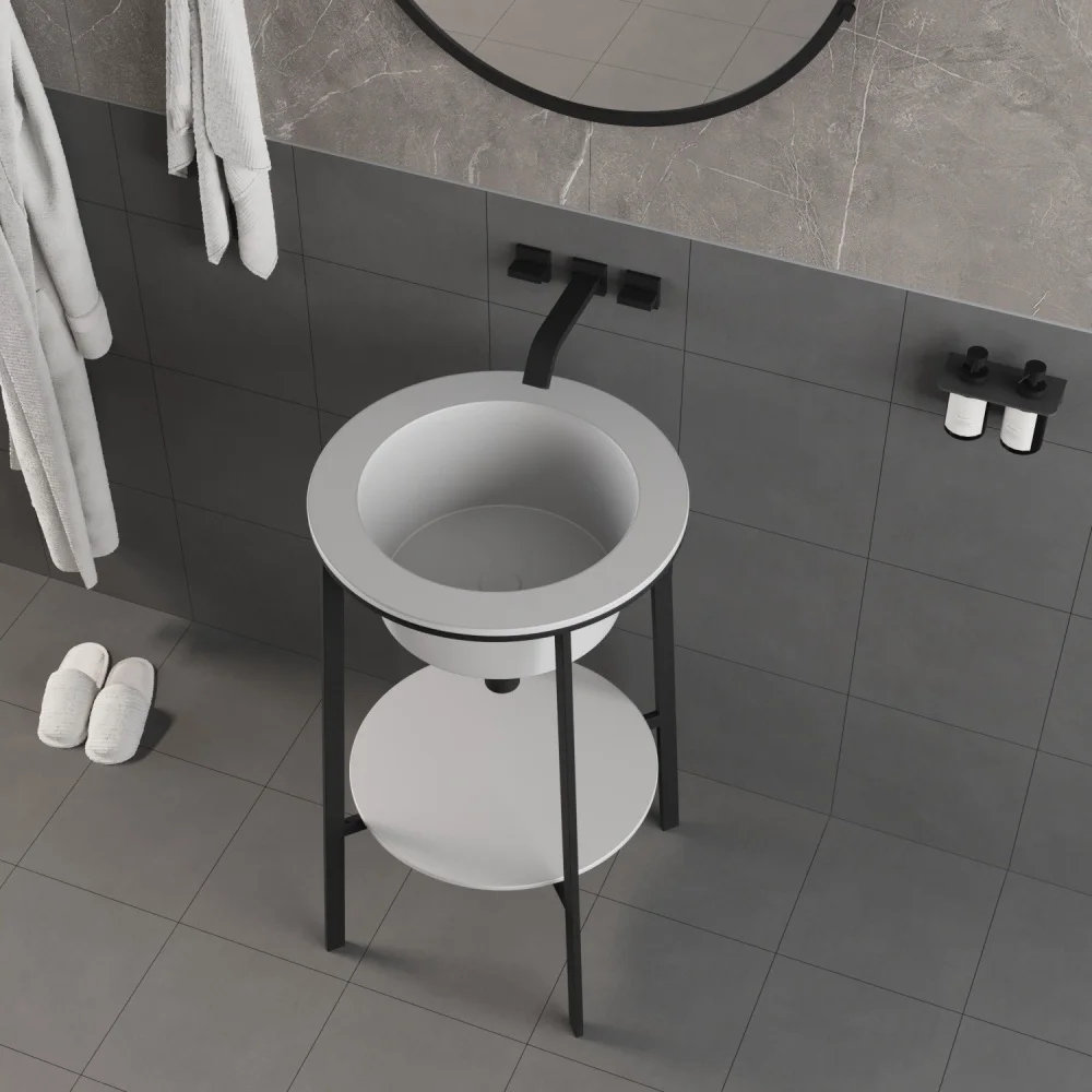 Консоль с раковиной Abber Bequem AC2130 50х85х50см белый