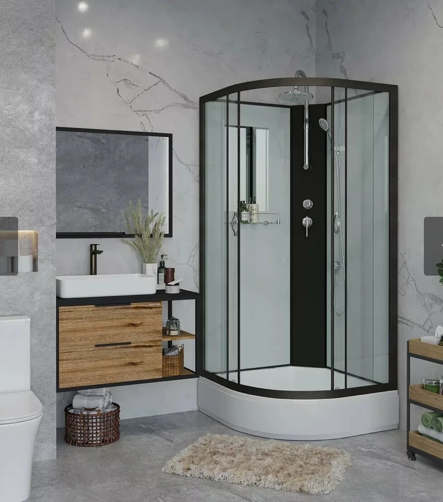 Кабина душевая Niagara NG-6701-14BKT 90х90х210см белый