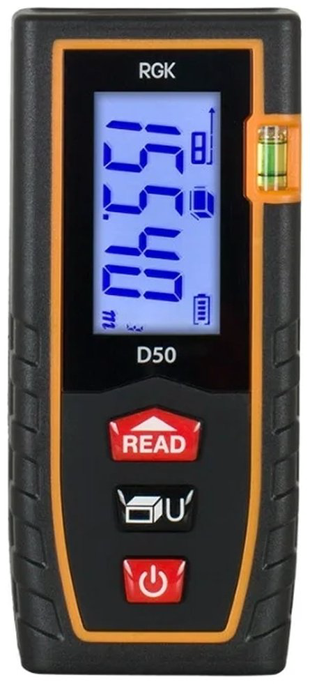Лазерный дальномер RGK 4610011871825, дальность до 50 м