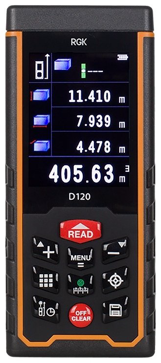 Лазерный дальномер RGK D120, дальность до 120 м купить,83990