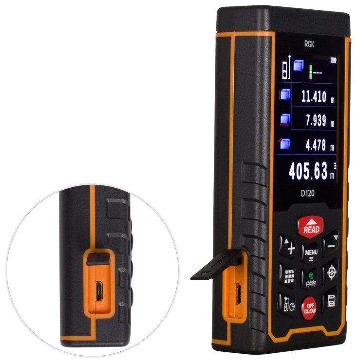 Лазерный дальномер RGK D120, дальность до 120 м купить,83990